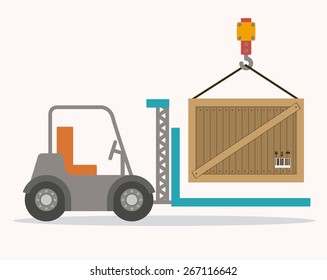 Delivery design over white background, vector illustration