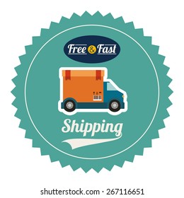 Delivery design over white background, vector illustration