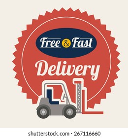 Delivery design over white background, vector illustration