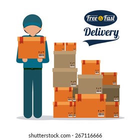 Delivery design over white background, vector illustration