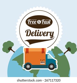 Delivery design over white background, vector illustration