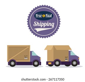 Delivery design over white background, vector illustration