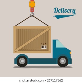 Delivery design over white background, vector illustration