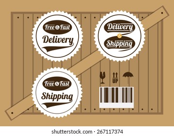 Delivery design over white background, vector illustration