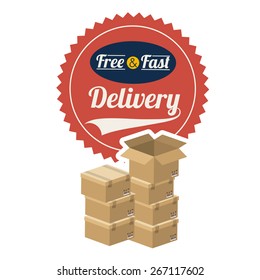Delivery design over white background, vector illustration