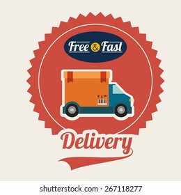 Delivery design over white background, vector illustration
