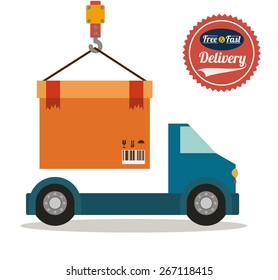 Delivery design over white background, vector illustration