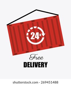 Delivery design over white background, vector illustration.