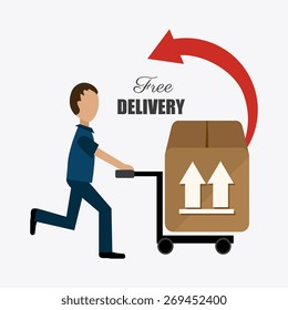 Delivery design over white background, vector illustration.