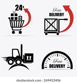 Delivery design over white background, vector illustration.