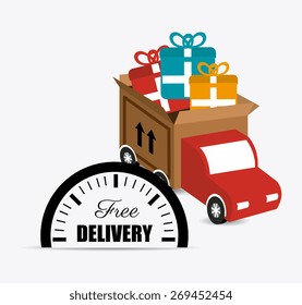 Delivery design over white background, vector illustration.