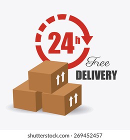 Delivery design over white background, vector illustration.