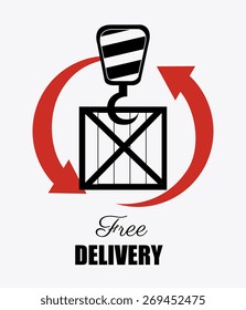 Delivery design over white background, vector illustration.