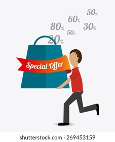 Delivery design over white background, vector illustration.