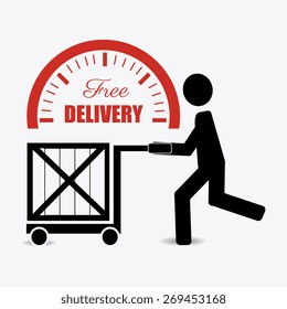 Delivery design over white background, vector illustration.
