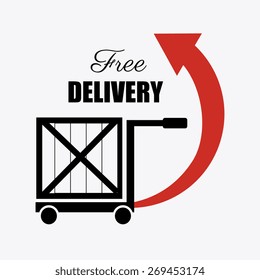 Delivery design over white background, vector illustration.