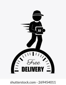 Delivery design over white background, vector illustration.