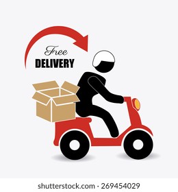 Delivery design over white background, vector illustration.