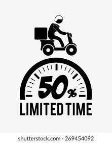 Delivery design over white background, vector illustration.