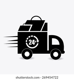 Delivery design over white background, vector illustration.