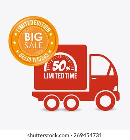 Delivery design over white background, vector illustration.