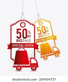 Delivery design over white background, vector illustration.