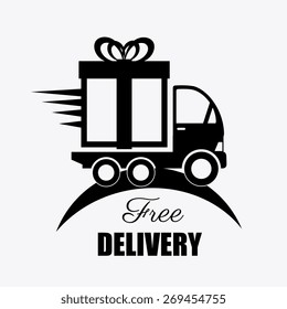 Delivery design over white background, vector illustration.