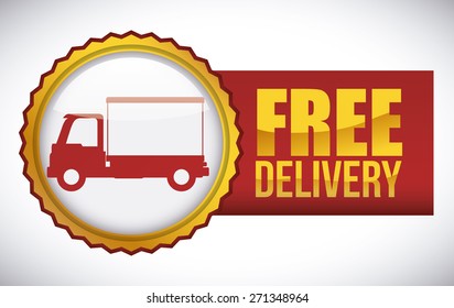 Delivery design over white background, vector illustration.