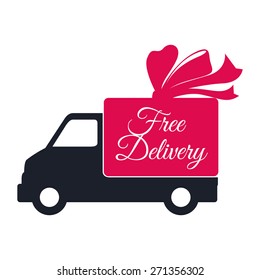 Delivery design over white background, vector illustration.