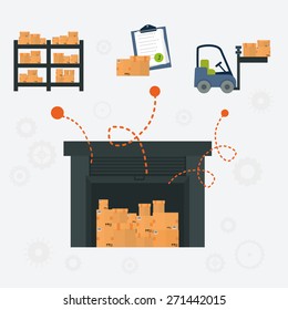 Delivery design over white background, vector illustration.