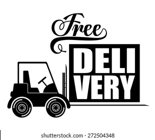 Delivery design over white background, vector illustration