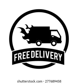 Delivery design over white background, vector illustration.
