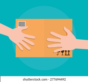 Delivery design over white background, vector illustration.