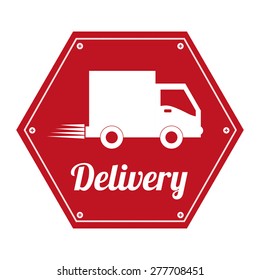 Delivery design over white background, vector illustration.