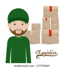 Delivery design over white background, vector illustration