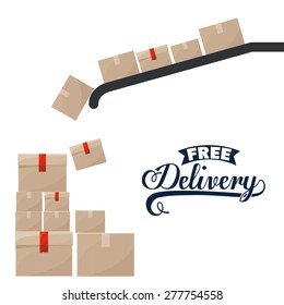 Delivery design over white background, vector illustration