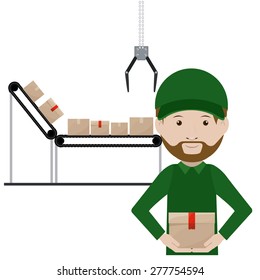 Delivery design over white background, vector illustration