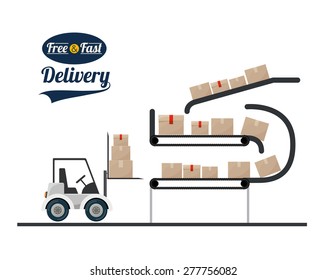 Delivery design over white background, vector illustration