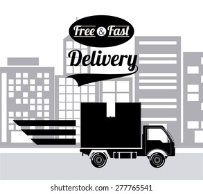 Delivery design over white background, vector illustration