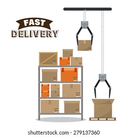 Delivery design over white background, vector illustration