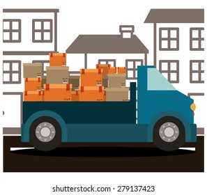 Delivery design over white background, vector illustration