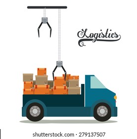 Delivery design over white background, vector illustration