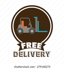 Delivery design over white background, vector illustration