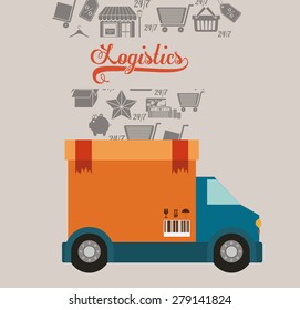 Delivery design over white background, vector illustration