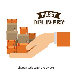 Delivery design over white background, vector illustration