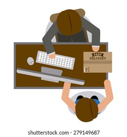 Delivery design over white background, vector illustration