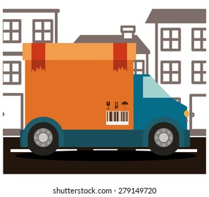 Delivery design over white background, vector illustration