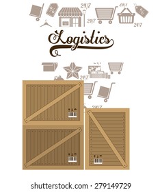 Delivery design over white background, vector illustration