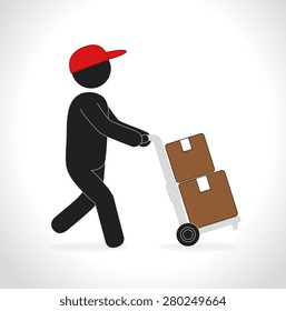 Delivery design over white background, vector illustration.