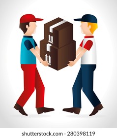 Delivery design over white background, vector illustration.